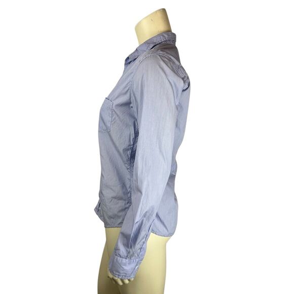 Frank & Eileen Long Sleeve Stripe Barry Shirt Size Small Blue White Button Up - Picture 3 of 13